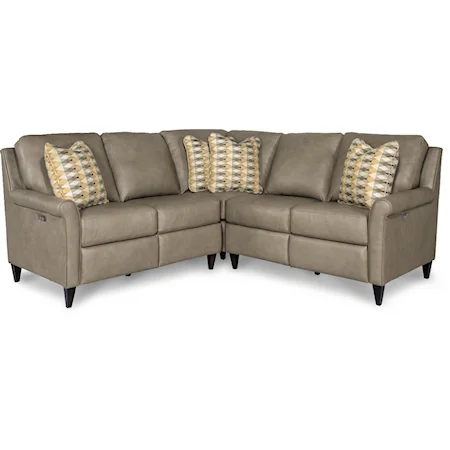 Three Piece Power Reclining Sectional Sofa with 2 Reclining Chairs and 2 USB Charging Ports